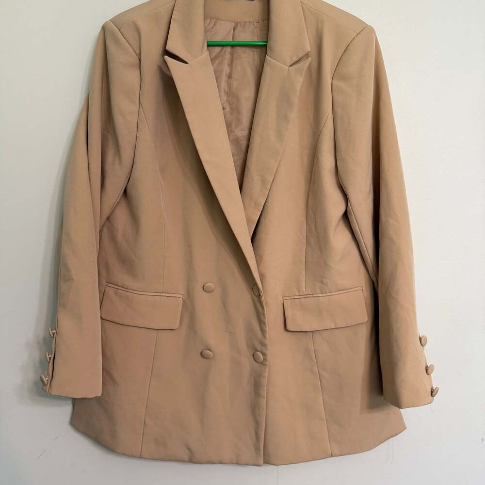 Missguided Tailored Double Breasted Camel‎ Blazer